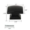 Sopicoz Metal Cabinet Knobs Black Kitchen Knobs Square Furniture Knobs