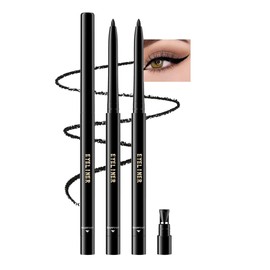 Black Gel Eyeliner Pencil,Waterproof Eye Liner Waterline Pen for Women Girl