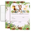 Watercolor Woodland Forest Animals Baby Sprinkle Baby Shower Invitations, 20