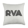 RVA Richmond VA Retro Design Throw Pillow