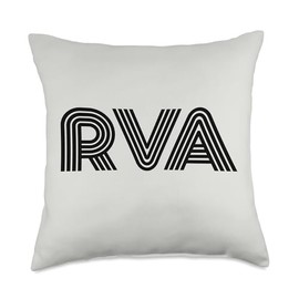 RVA Richmond VA Retro Design Throw Pillow