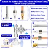 Tee Stop Valve - 3/8 Comp x 3/8 Comp x