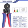 YMYP Ferrule Crimping Tool AWG 23-7 (0.25mm²-10mm²) with 1900PCS Ferrules