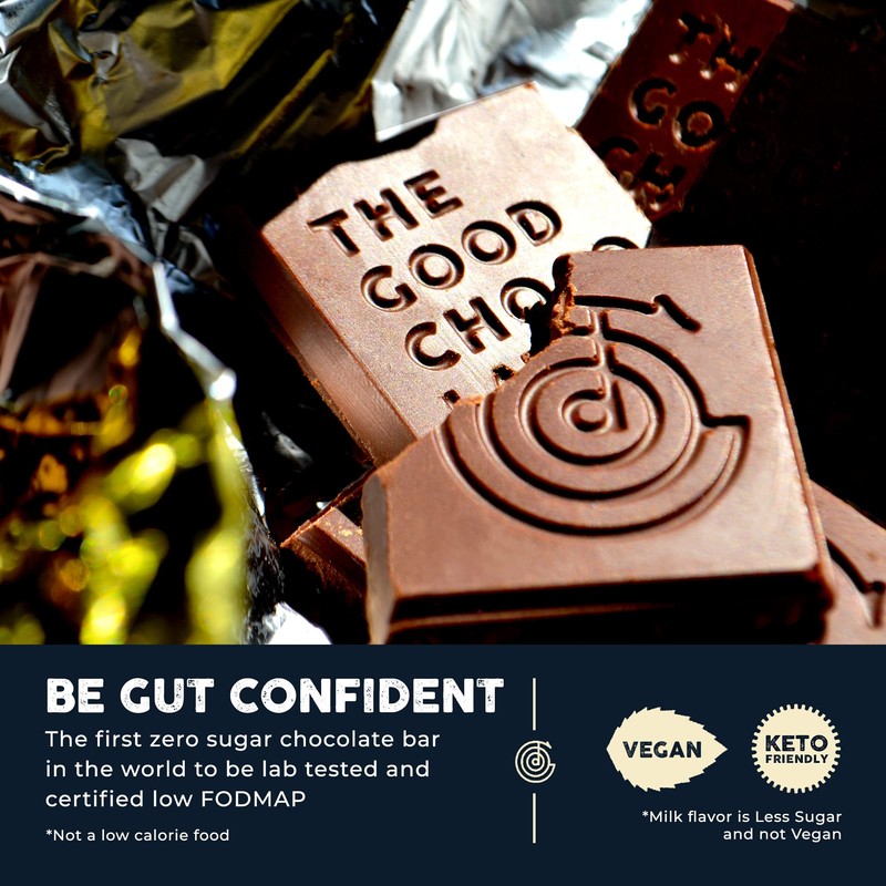 The Good Chocolate - Keto Chocolate Variety Pack, Zero Sugar,