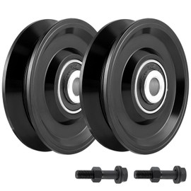 Skelang 4 In V-Groove Wheel Caster, Slide Gate Wheel with Double Bearings, Rolling Gate Caster for Inverted V Track, 2200 Lbs Load Capacity, 2 Sets