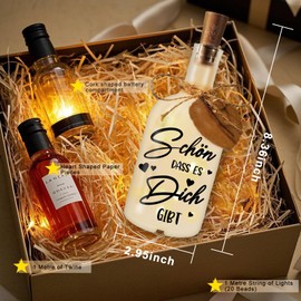 Betensh Geschenke für Frauen Led Flaschenlicht, Geschenk Freundin Stimmungslicht, Geschenk für Mama Led Flaschenlicht mit Spruch, Beste Freundin Geschenke Dekolicht, Leuchtdeko für Neujahr Geschenk(B)