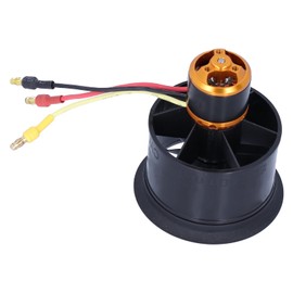 Qx Brushless Motor, QF2611 50 mm Brushless Motor 34s with 12 Blades Fan for RC Aircraft Helicopter (Counterclockwise 4000KV)