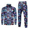 LecGee Men's 80s 90s Outfits Full Zip Sports Jogging Suits