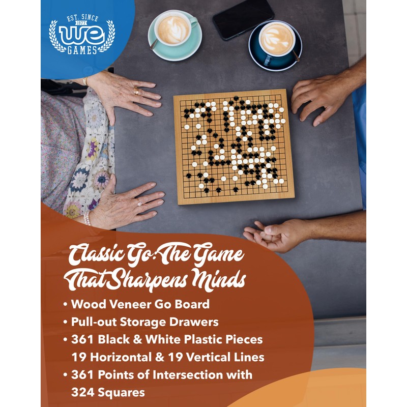 WE Games Go Game Set 12 Inch - Traditional Go