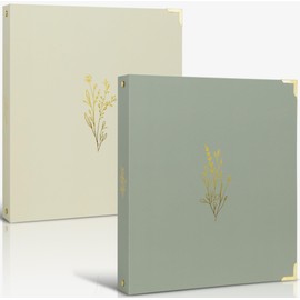 Aesthetic 3 Ring Binder Set of 2 - Sturdy 1 Inch Binder Fits Letter Sized Paper - A Cute Holder for Women or Men with Pocket Easily Organizes Your Paperwork for School, Office or Work