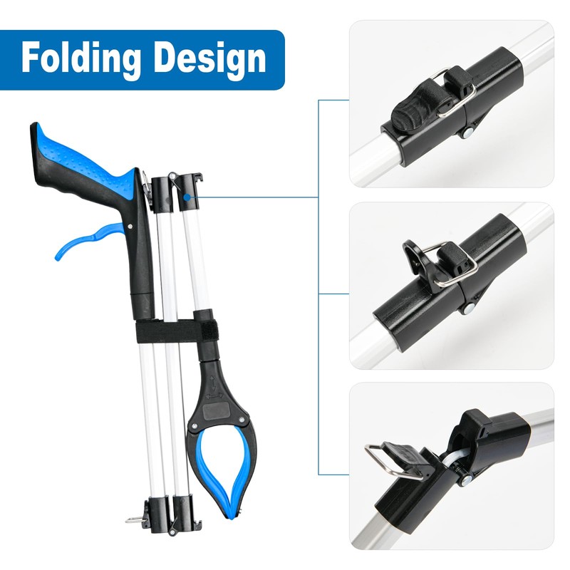 43 inch Extra Long Grabber Reacher Tool,Foldable Reacher Grabber Pickup
