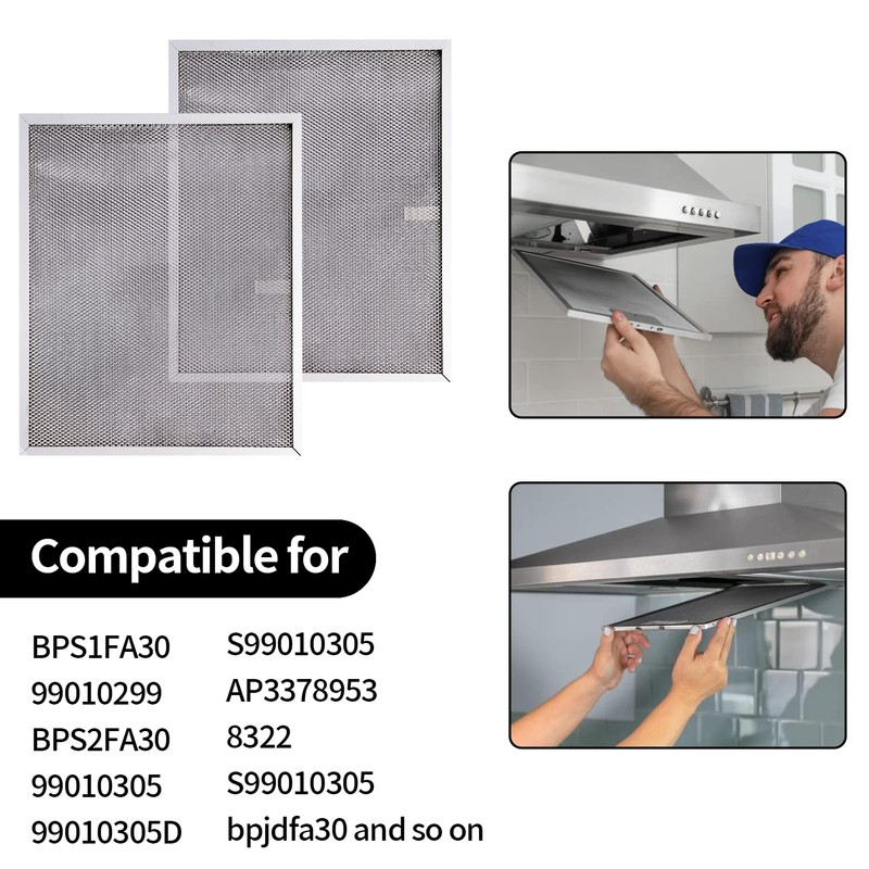 BPS1FA30 Range Hood Filter Replacement for 30-Inch Broan Nutone QS1