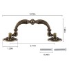 8PCS Vintage Drop Bail Dresser Drawer Pull Antique Bronze Cabinet