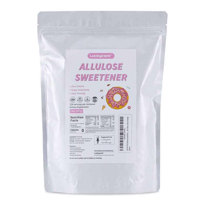 Luckycare Allulose Sweetener 2 Lbs Zero Calorie Natural Keto Sweetner
