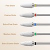 5 Piece Ceramic Nail Drill Set in Corn Shape, Professional