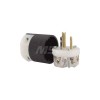 Hubbell HBL5266C Insulgrip Heavy Duty Straight Male Plug, 5-15P Self-Grounding