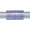 Clear PVC Pipe Fitting (bluish tint): Coupling, Schedule 40/80, 1