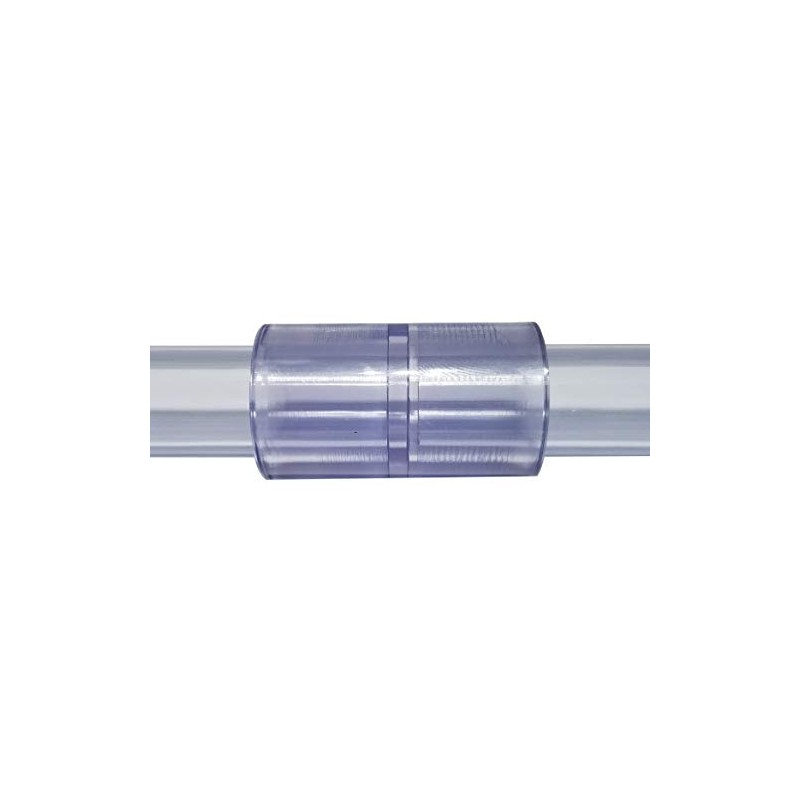 Clear PVC Pipe Fitting (bluish tint): Coupling, Schedule 40/80, 1