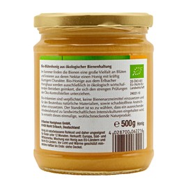 Erlbacher Honighaus BioGold Organic Flower Honey 500 g Creamy Aromatic Full-Mouth and Fine Creamy Honey from Ecological Beekeeping (1 x 500 g)