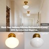 SongCiLT Modern Schoolhouse Semi Flush Mount Ceiling Light with Milk