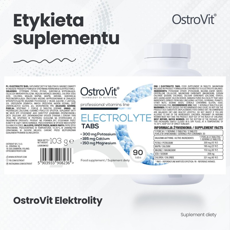 OstroVit Electrolites 90 Tablets