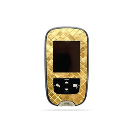 MightySkins Skin Compatible with Accu-Chek Guide - Gold Tiles | Protective, Durable, and Unique Vinyl Decal wrap Cover | Easy to Apply, Remove, and Change Styles | Made in The USA