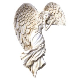Angel Door Frame Decor, Angel Wings Wall Decoration, Door Frame, Hanging Ornaments, 3D Vintage Angel Art Crafts for Office and Home (Left)