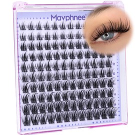 Wispy Lash Clusters Natural Looking Eyelash Extensions Fairy Lash Extension Cluster Lashes Individuals DIY Lash at Home 8-16MM C-Curly Whispy Eyelash Cluster Pack 120 Pcs by Mavphnee