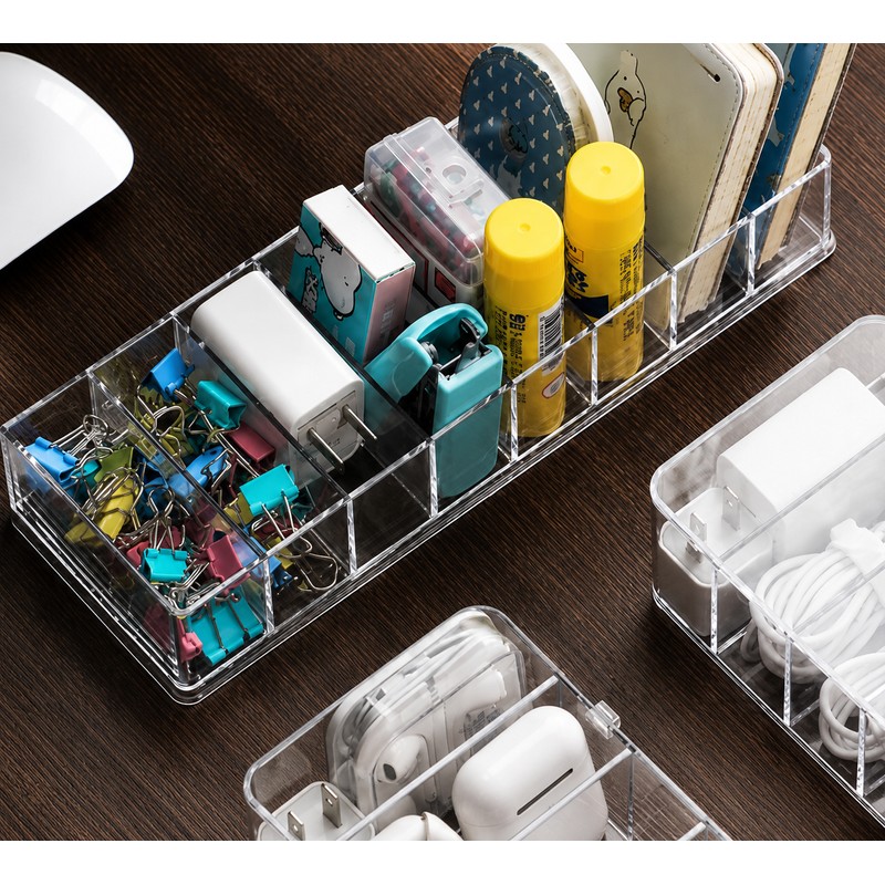 Transparent Cable Storage Box – Clear Cord, Charger & Small