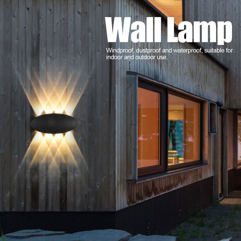 8W Outdoors Waterproof 8 LED Wall Lamp Wall Mounted Corridor