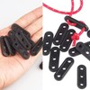 FYHJNC 20Pcs Black Plastic Tent Rope Fasteners, Sturdy Tents Rope