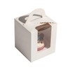 25 Pcs Single White Cupcakes Containers Gift Boxes with Window