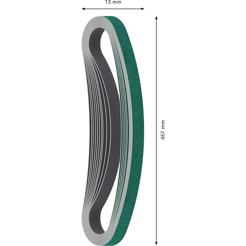 Bosch 2608608Y48" Y580 Sanding Belt for K80 Stainless Steel, Green,