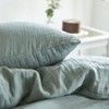Cushion Cover Washed Cotton Gauze Tenderness Celadon Blue 50 x