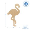 Unfinished Wooden Flamingo Cutout, 16", Pack of 1 Wooden Shapes