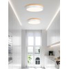 Yiisem Dimmable Wood LED Flush Mount Ceiling Light, 5CCT 2700K-6000K