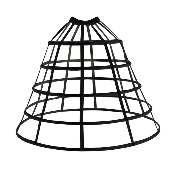 TNUEM Cage Hoop Skirt Petticoat Dress Pannier 5 Hoops Bustle