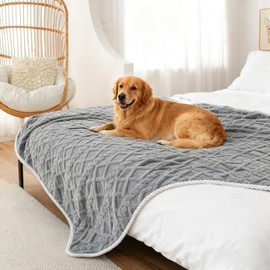 Cobija para Perro, 100x150 cm Manta Impermeable para Perros en Suave Cobija Franela - Protector Antifluidos para Sofá, Cama y Viaje - Lavable para Razas Pequeñas, Medianas y Grandes