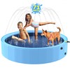 Bilibara 71'' Foldable Dog Pool, Sprinkler Pool for Kids, Non-Slip