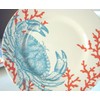 222 Fifth Coastal Life Grenada Blue Salad Plate, Crab