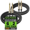 GEARit Cable de instrumento de guitarra (6 pies, 2 unidades)