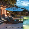 Tangkula 10 ft Cantilever Umbrella w/32 Solar-Powered LED Lights, Functional