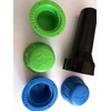 Big Screw Cap Screwdriver and Four Big Screw Caps Green