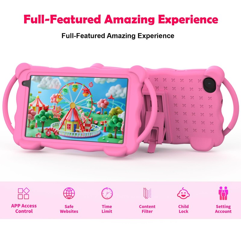 Nyxolaria Kids Tablet 7 inch for Children,32GB ROM Toddler Learning