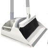WOHAIXO Broom and Dustpan Set with Long Handle, Upright Standing