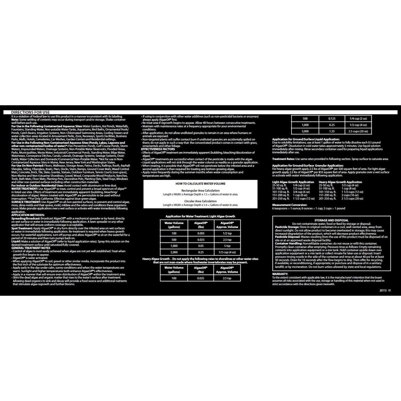 CrystalClear AlgaeOff Pond Algae Control Treatment, for Cleaner & Clearer