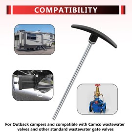 RV WasteValveTube Extension Kit 6"and 9",rv black water handle replacement,rv waste tank handle,rv black tank pull handle replacement fits for Valterra,Camco Waste Valve and other rv gate valve handle