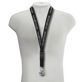 iPick Image Made for Ford Mustang Black Strap ID Holder Lanyard with 3D USA Flag Pony Metal Key Chain Charm