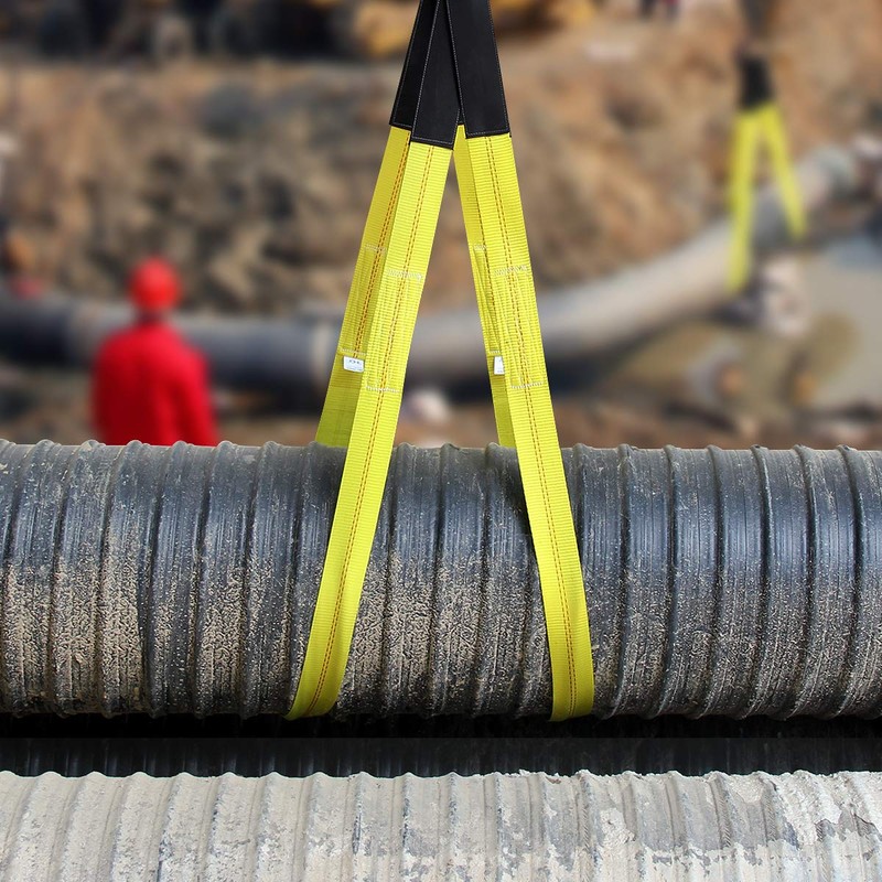 Lift Sling Straps, JCHL 6.5'X2 Heavy Duty Flat Eye Lift