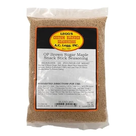 A.C. Legg Custom Blended Seasonings - Brown Sugar Maple Snack Stick Seasoning for up to 10 pounds of meat - 7.8 ounce includes cure pack